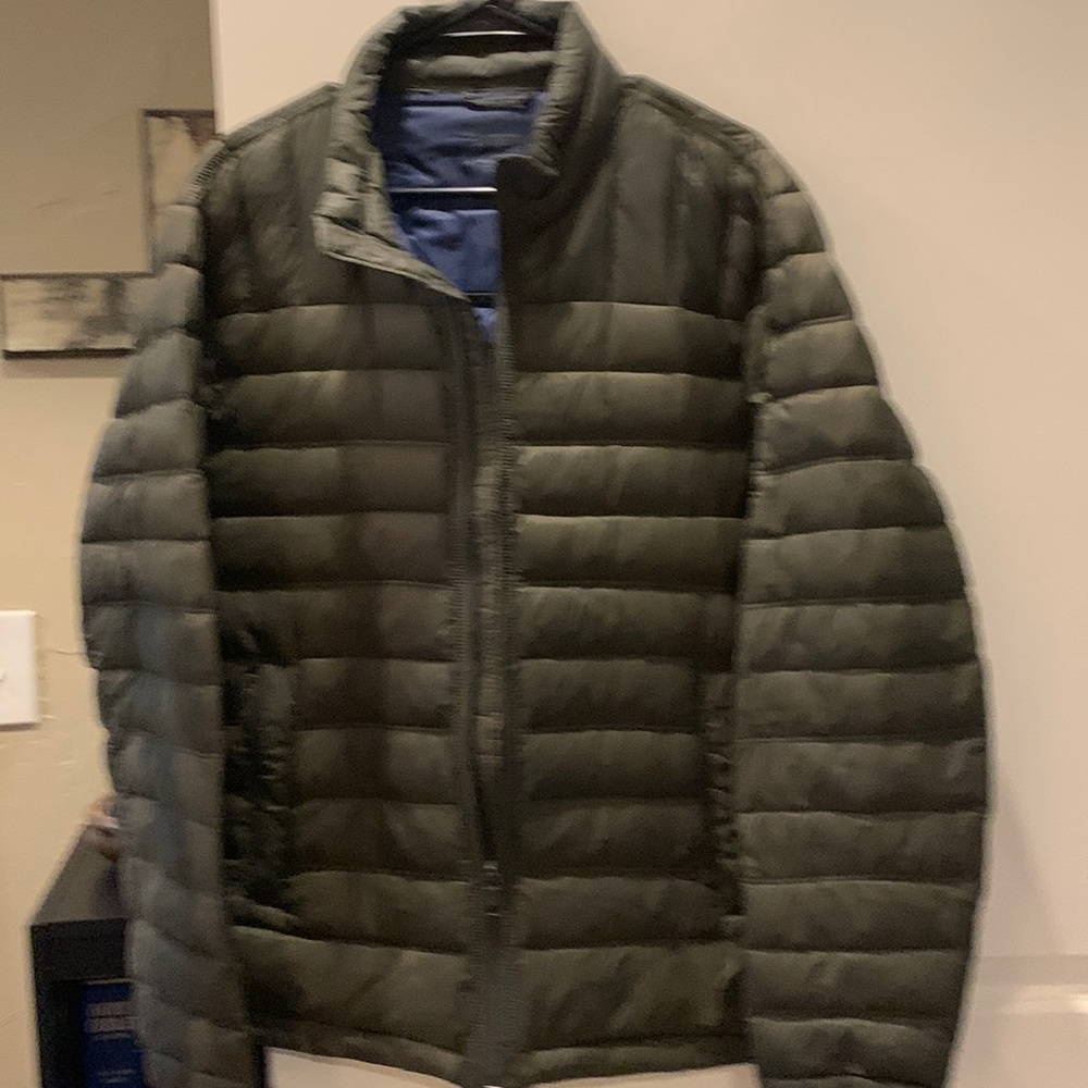 Olive green jacket ,light weight large